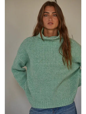 Open image in slideshow, By Together Sedona Sweater - Seafoam Green
