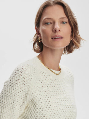 Open image in slideshow, Varley Lucy Knit Top in Snow White
