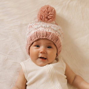 Huggalugs - Fairisle Rosy Beanie Hat Baby & Kids due July