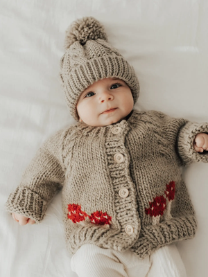 Baby Mushroom Cardigan Sweater