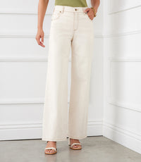 Open image in slideshow, Karen Kane Wide Leg Jean - Natural Color
