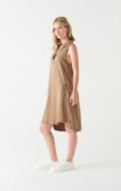 Open image in slideshow, Dex A-Line Tencel Mini Dress - Mocha

