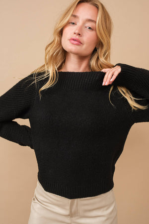Open image in slideshow, CONNIE SWEATER: Black
