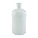 Open image in slideshow, White ceramic bottleneck vase.
